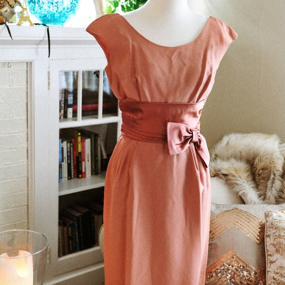 Vintage Blush Pink Wiggle Dress